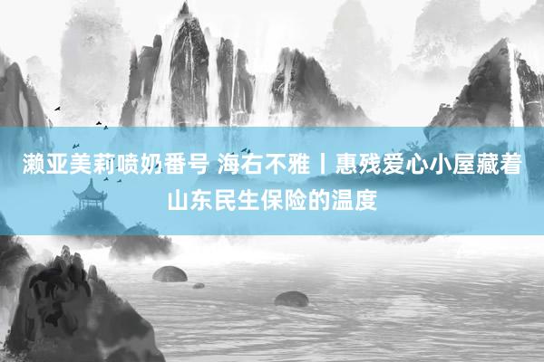 濑亚美莉喷奶番号 海右不雅丨惠残爱心小屋藏着山东民生保险的温度