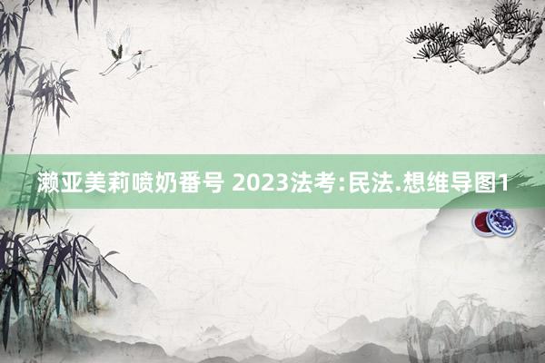 濑亚美莉喷奶番号 2023法考:民法.想维导图1