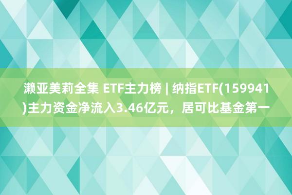 濑亚美莉全集 ETF主力榜 | 纳指ETF(159941)主力资金净流入3.46亿元，居可比基金第一