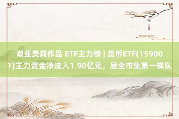 濑亚美莉作品 ETF主力榜 | 货币ETF(159001)主力资金净流入1.90亿元，居全市集第一梯队