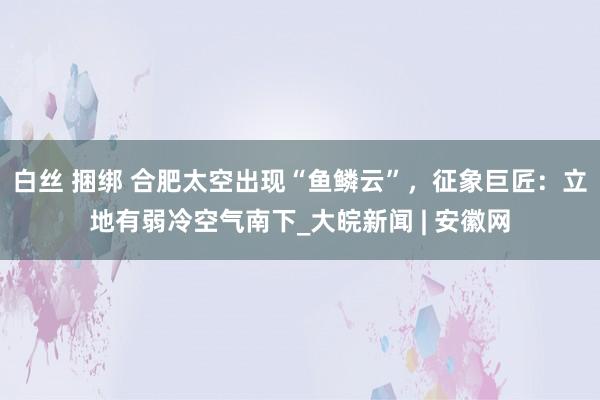 白丝 捆绑 合肥太空出现“鱼鳞云”，征象巨匠：立地有弱冷空气南下_大皖新闻 | 安徽网